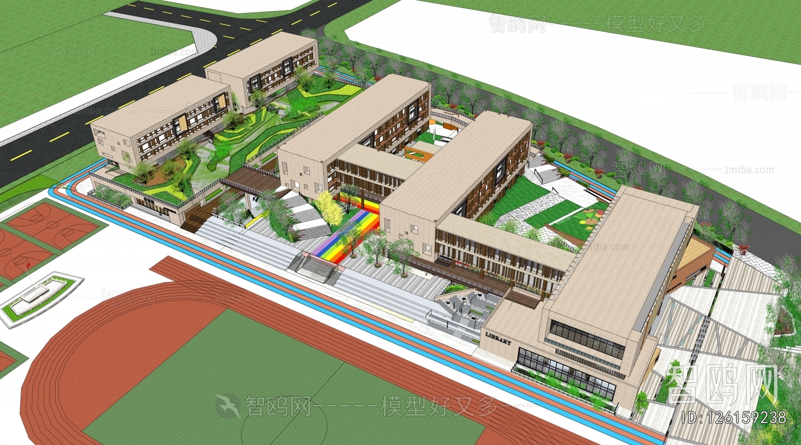 Modern Architectural Bird's-eye View Planning