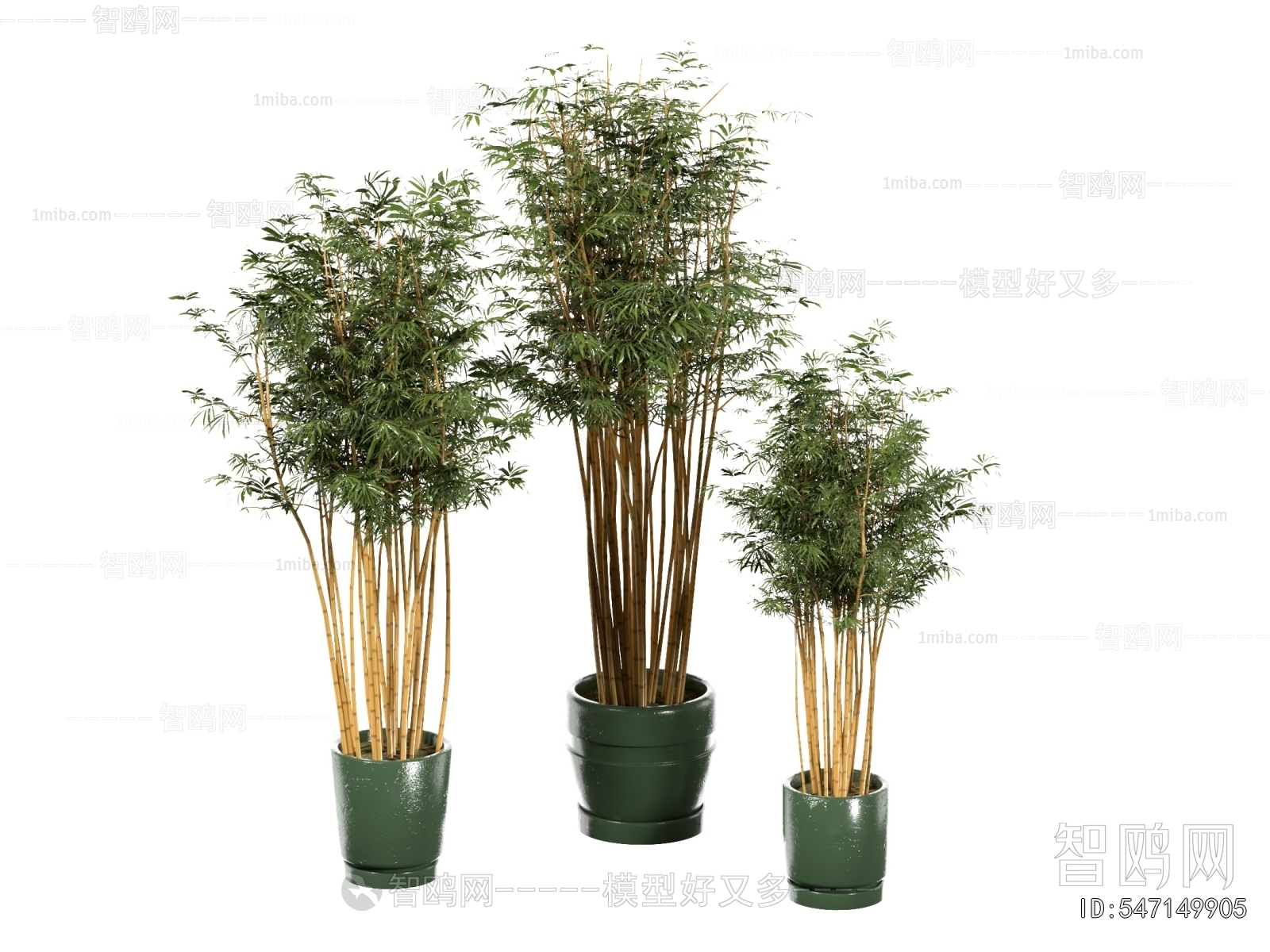 Modern Ground Green Plant Potted Plants