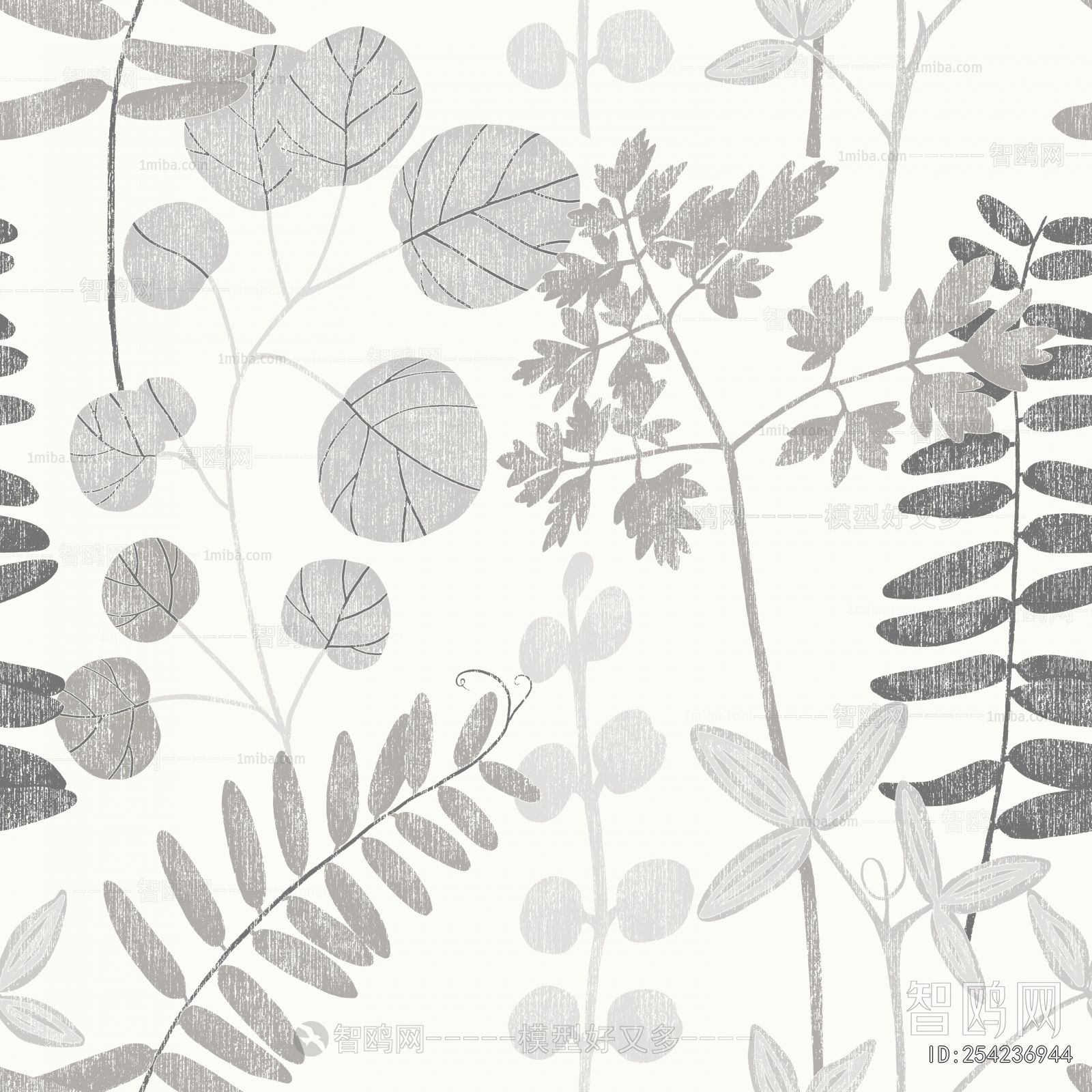 Animal And Plant Pattern Wallpaper