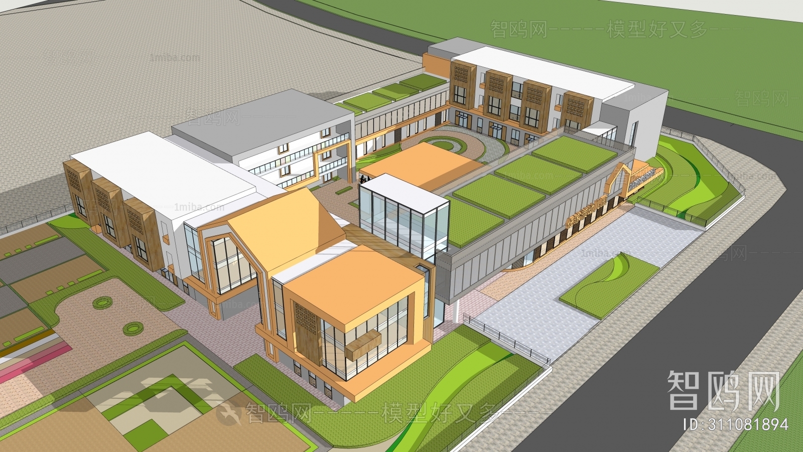 Modern School Building