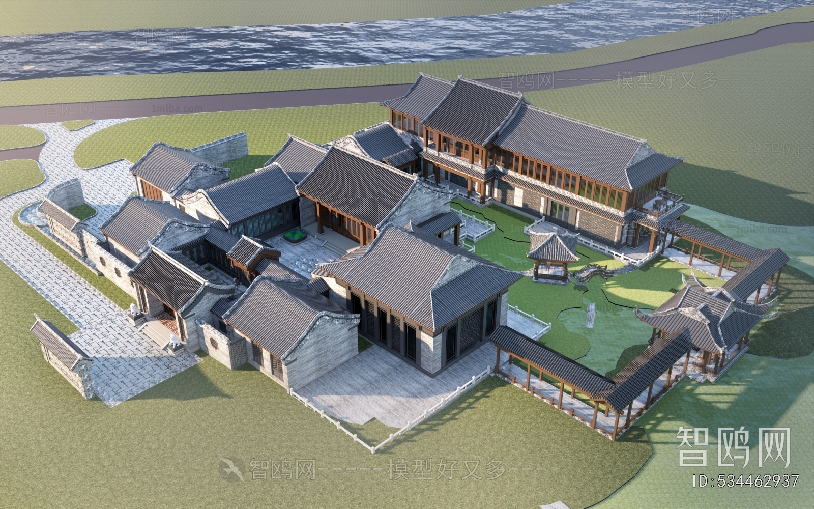 Chinese Style Architectural Bird's-eye View Planning