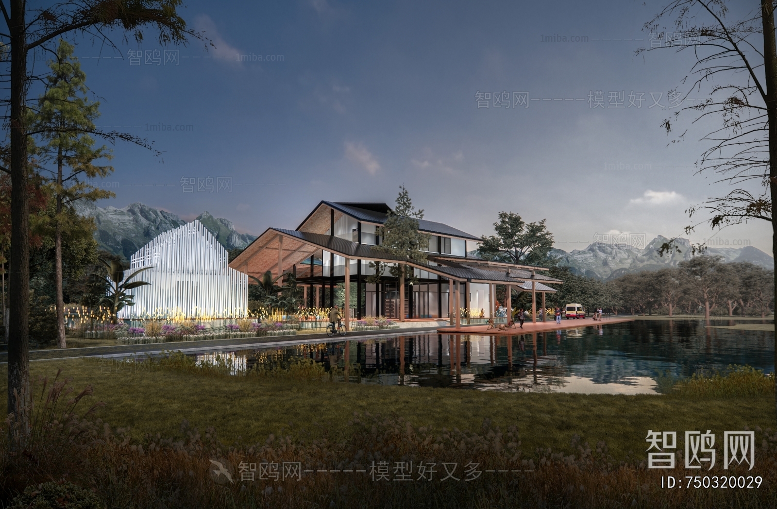 New Chinese Style Appearance Of Commercial Building