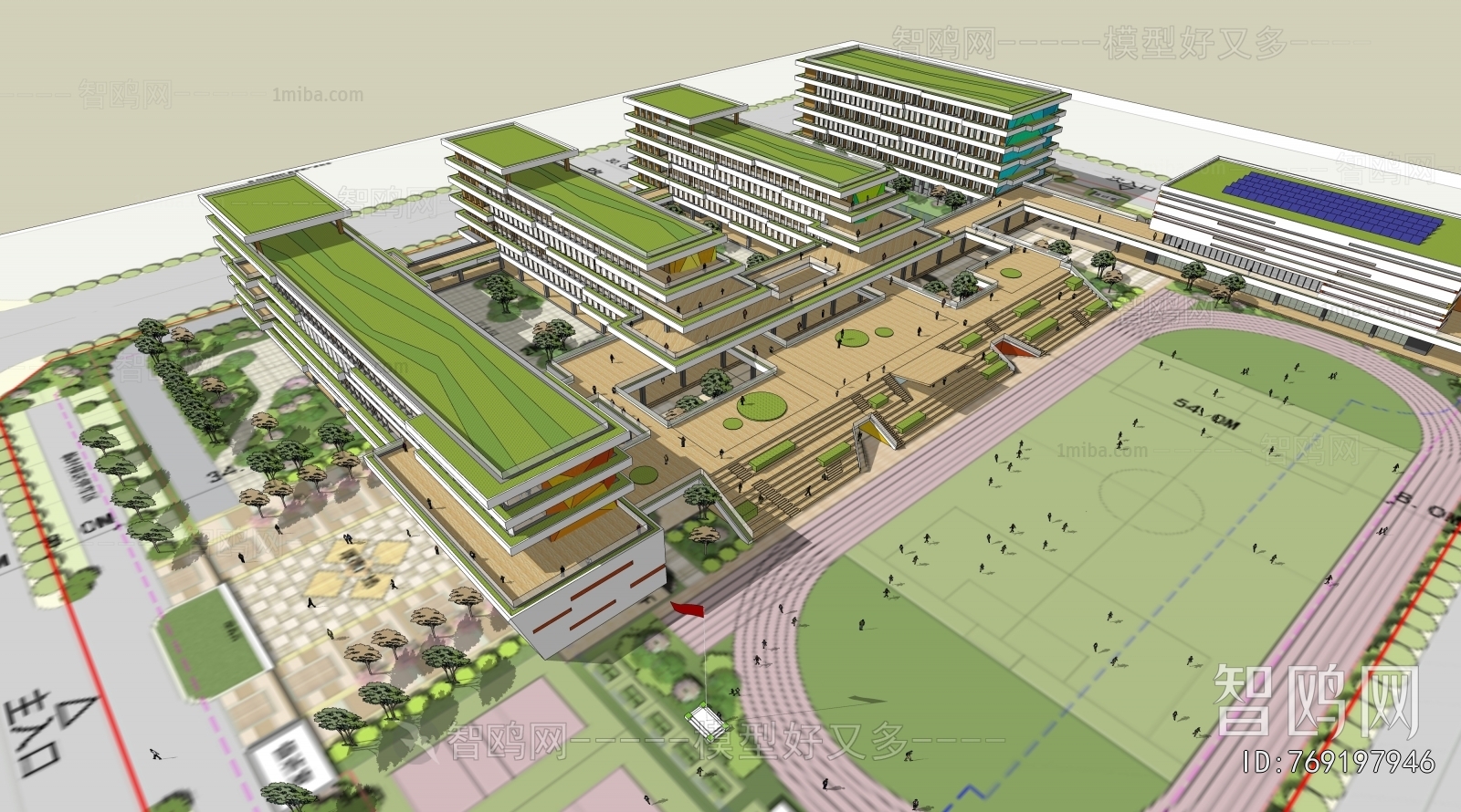 Modern Architectural Bird's-eye View Planning