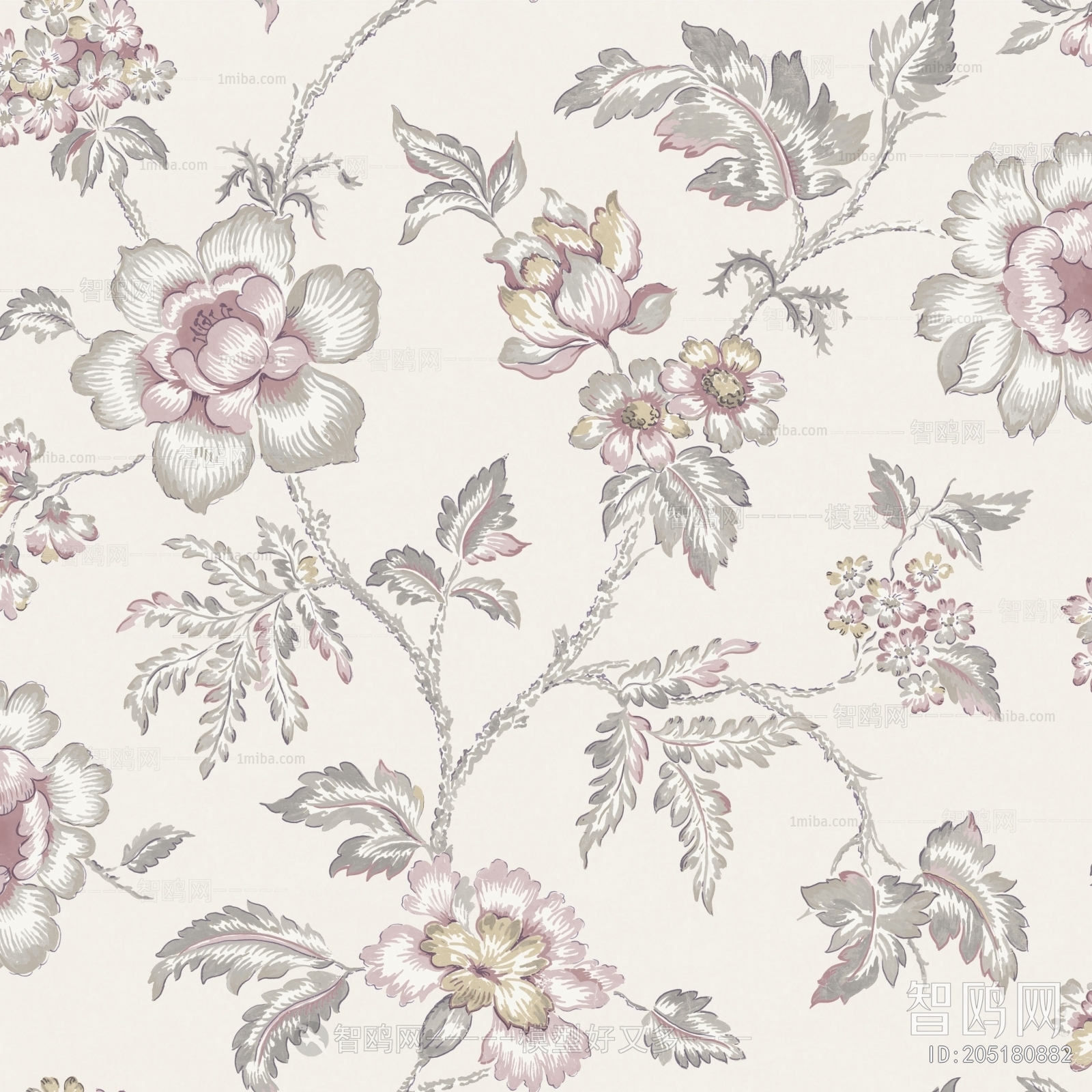 Animal And Plant Pattern Wallpaper