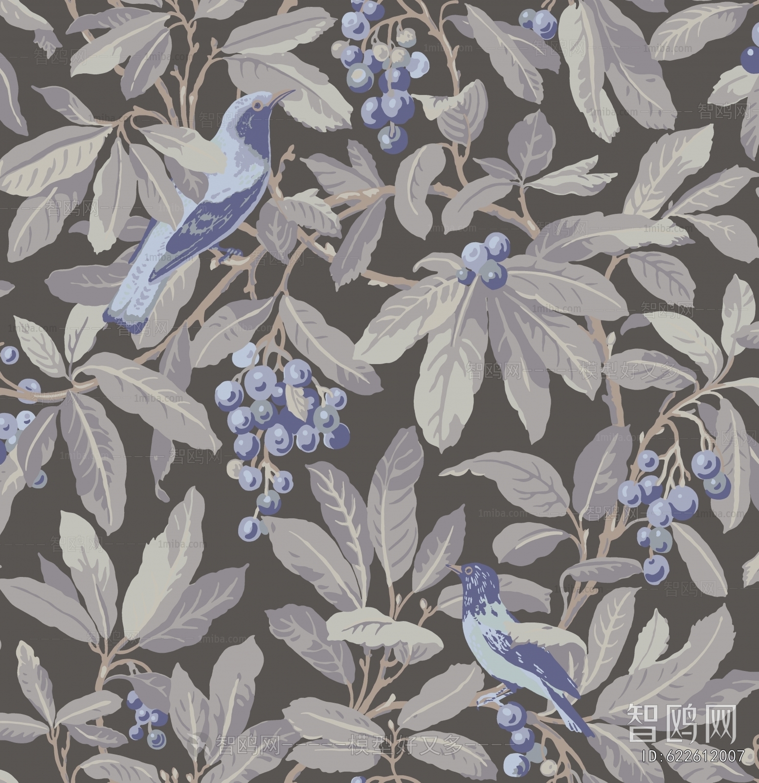 Animal And Plant Pattern Wallpaper
