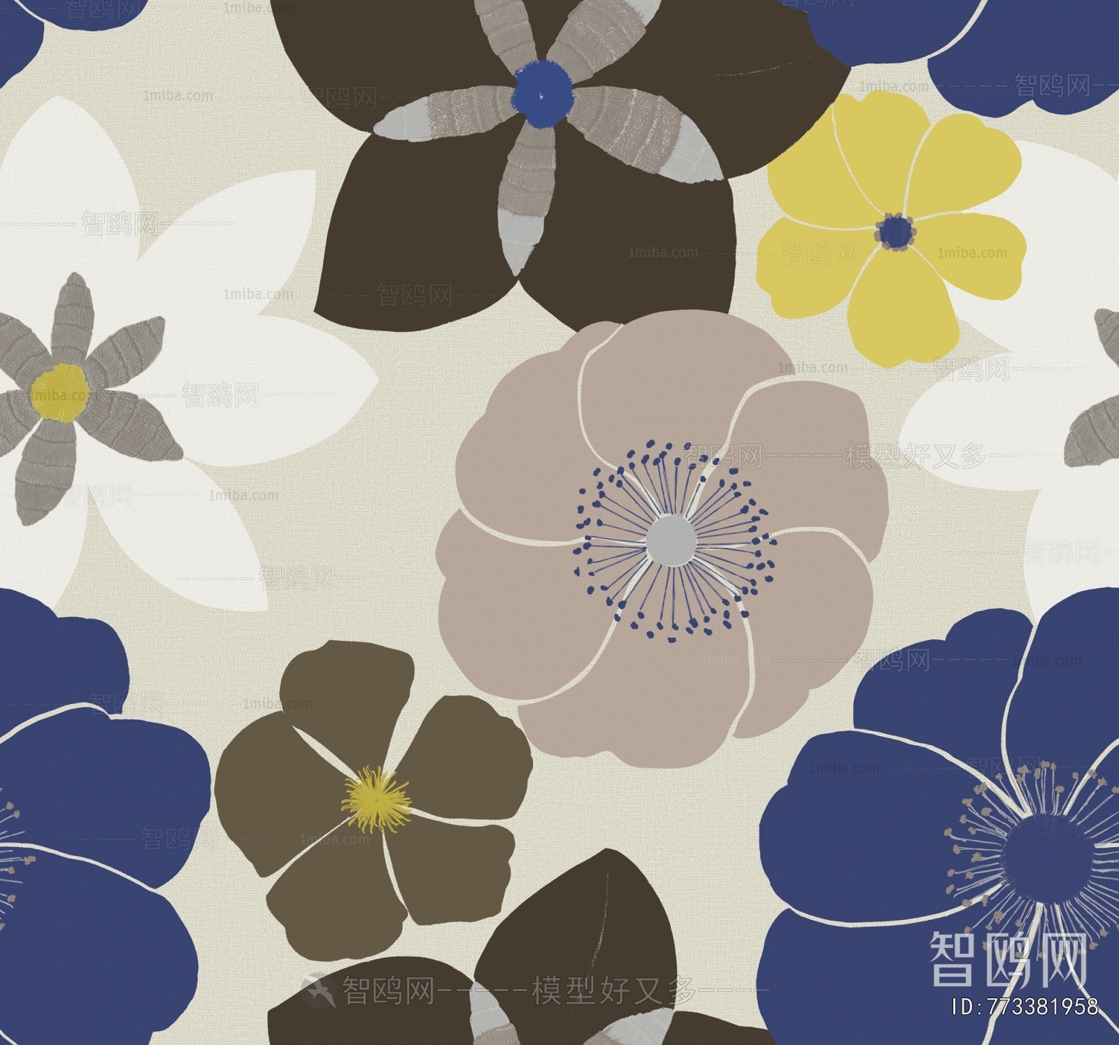 Animal And Plant Pattern Wallpaper