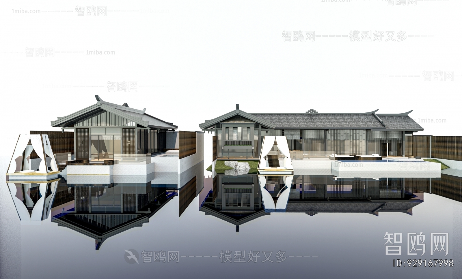 New Chinese Style Appearance Of Commercial Building