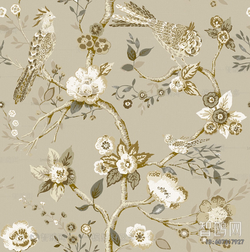 Animal And Plant Pattern Wallpaper