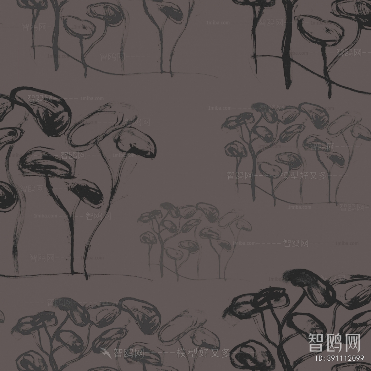 Animal And Plant Pattern Wallpaper
