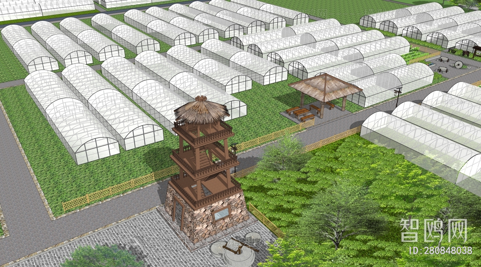 Modern Architectural Bird's-eye View Planning