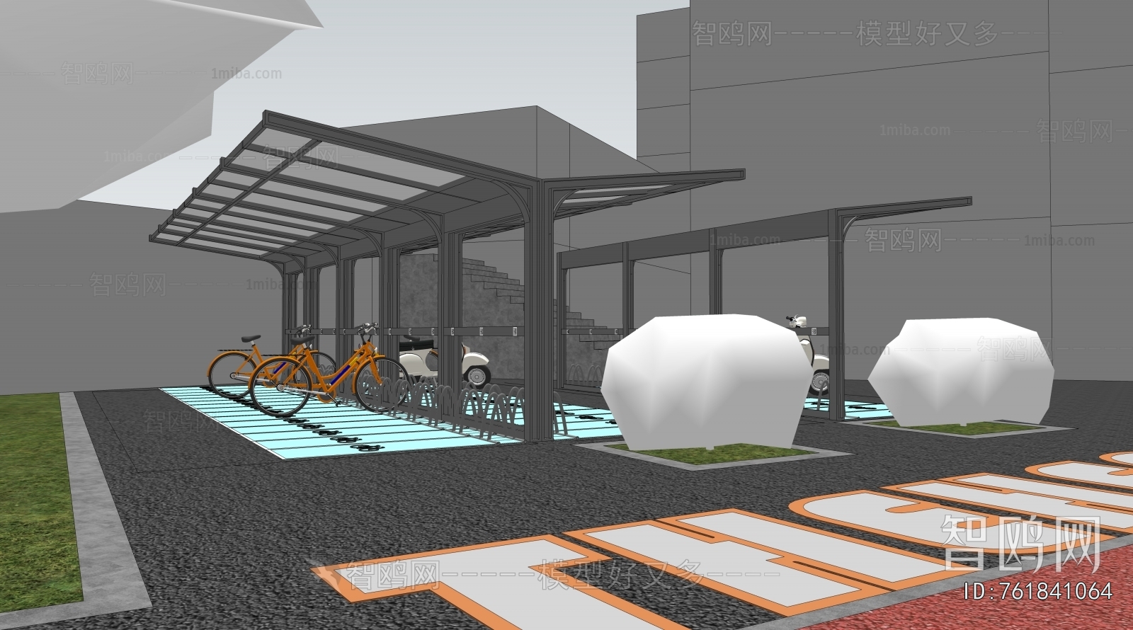 Modern Outdoor Parking Lot