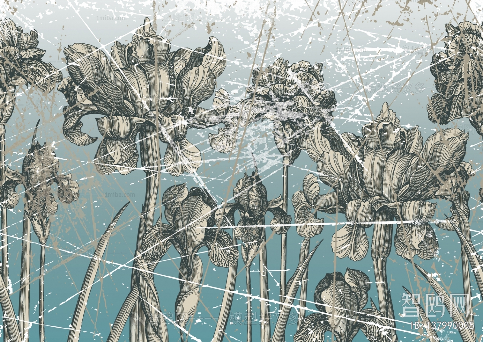 Animal And Plant Pattern Wallpaper