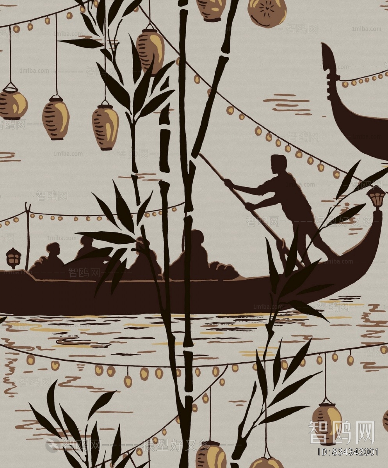 Animal And Plant Pattern Wallpaper