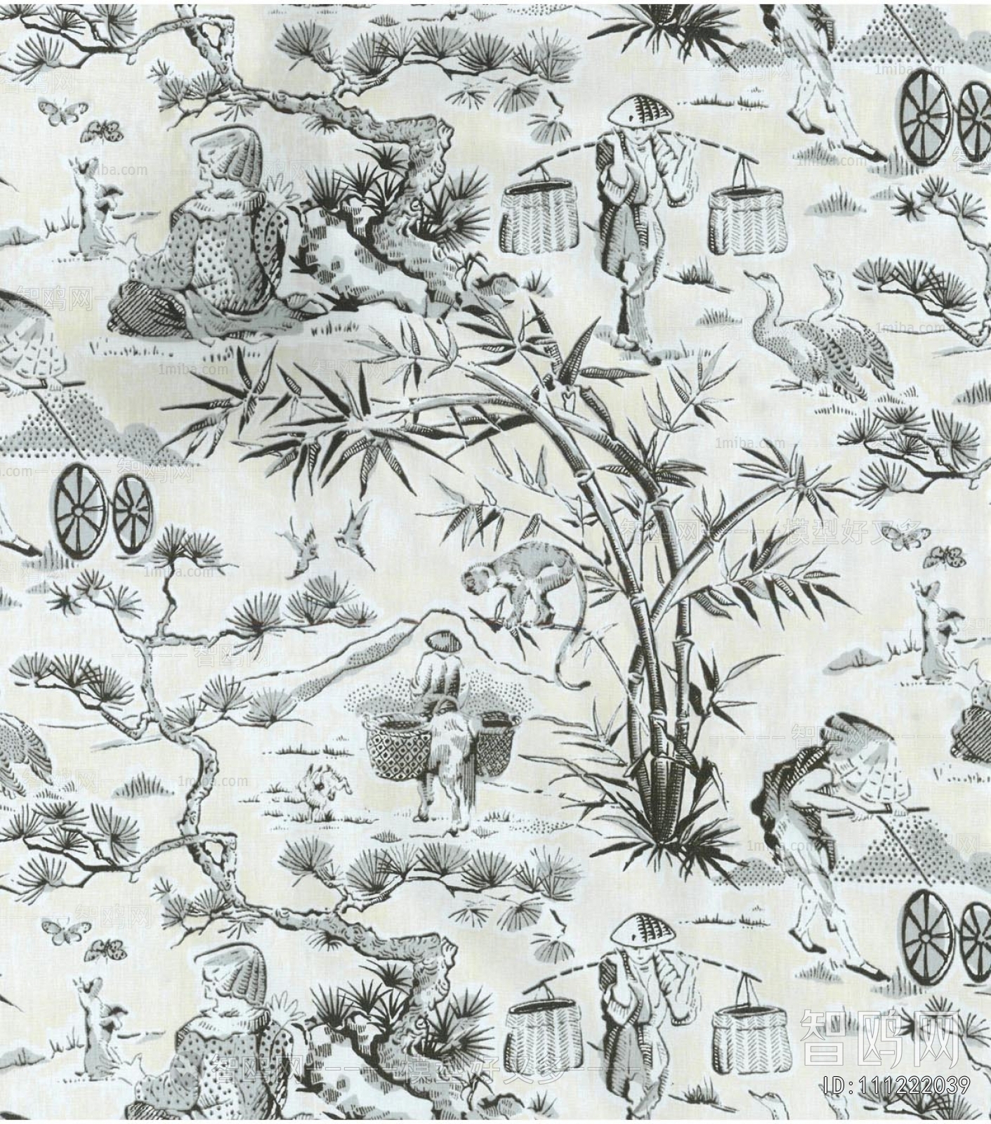 Animal And Plant Pattern Wallpaper