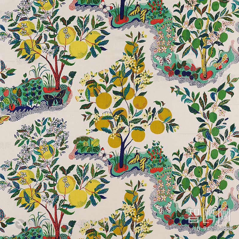 Animal And Plant Pattern Wallpaper