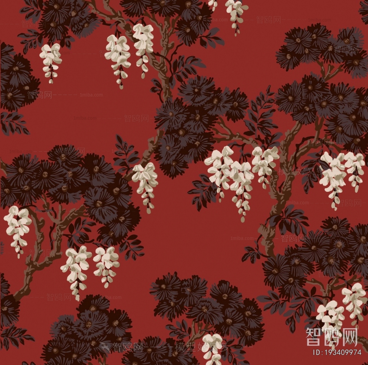 Animal And Plant Pattern Wallpaper