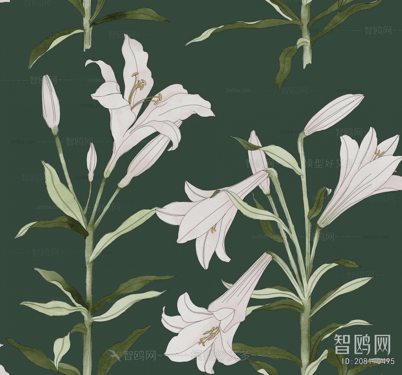 Animal And Plant Pattern Wallpaper