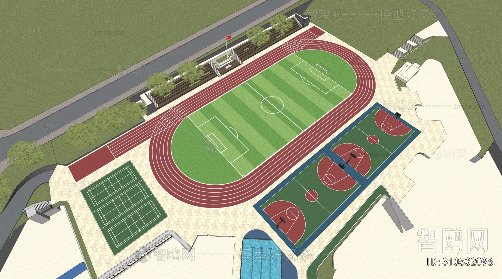 Modern Outdoor Sports Stadium