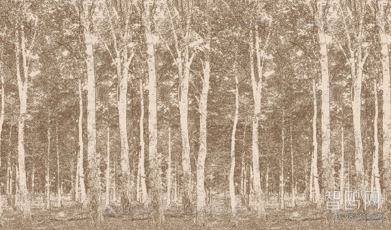 Animal And Plant Pattern Wallpaper