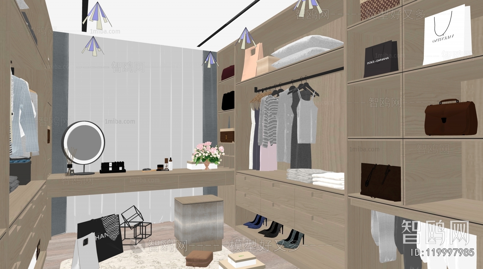 Modern Clothes Storage Area