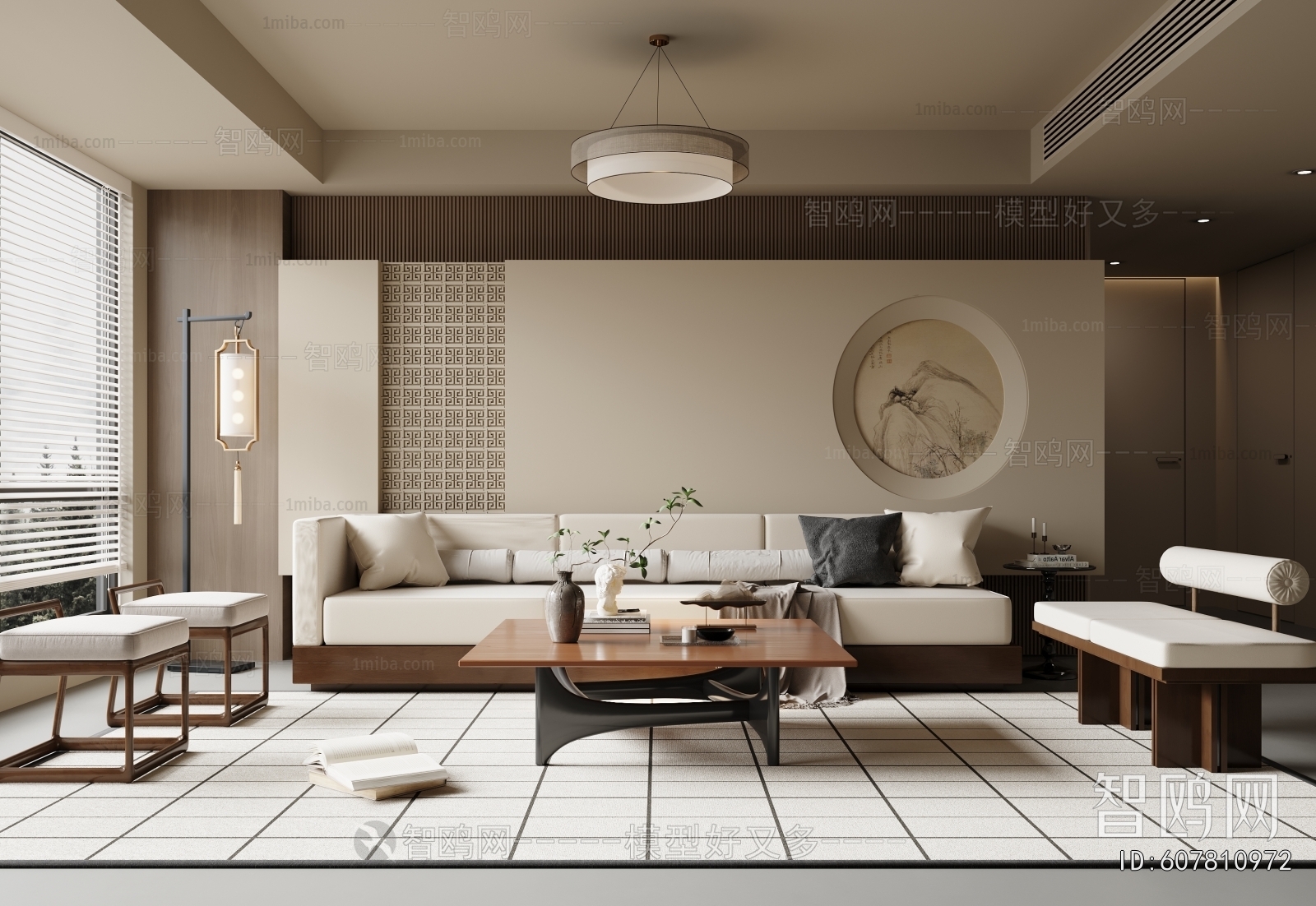 New Chinese Style A Living Room