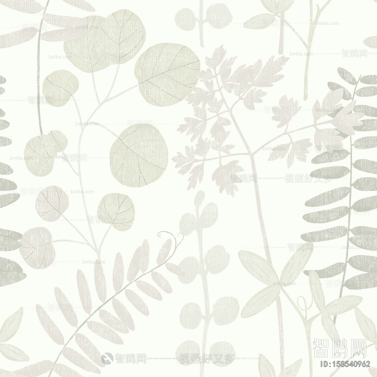 Animal And Plant Pattern Wallpaper