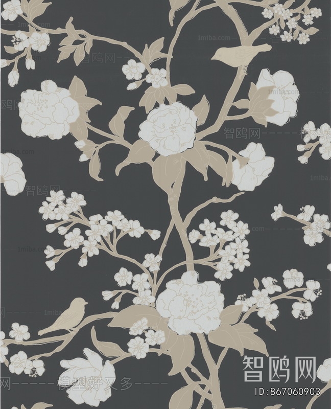 Animal And Plant Pattern Wallpaper