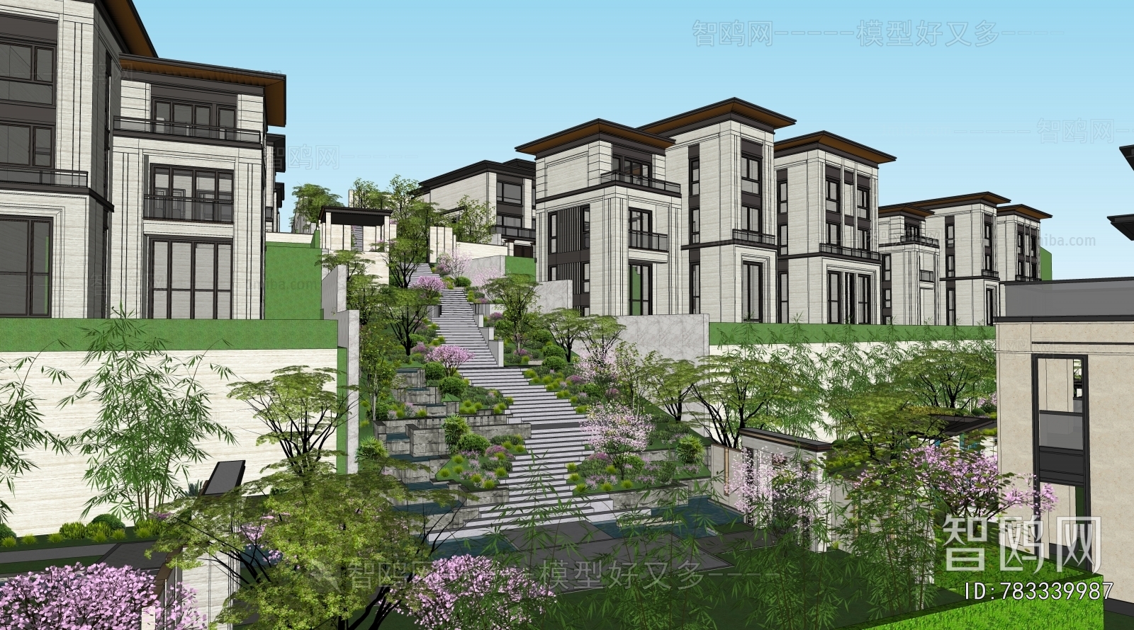 New Chinese Style Villa Appearance