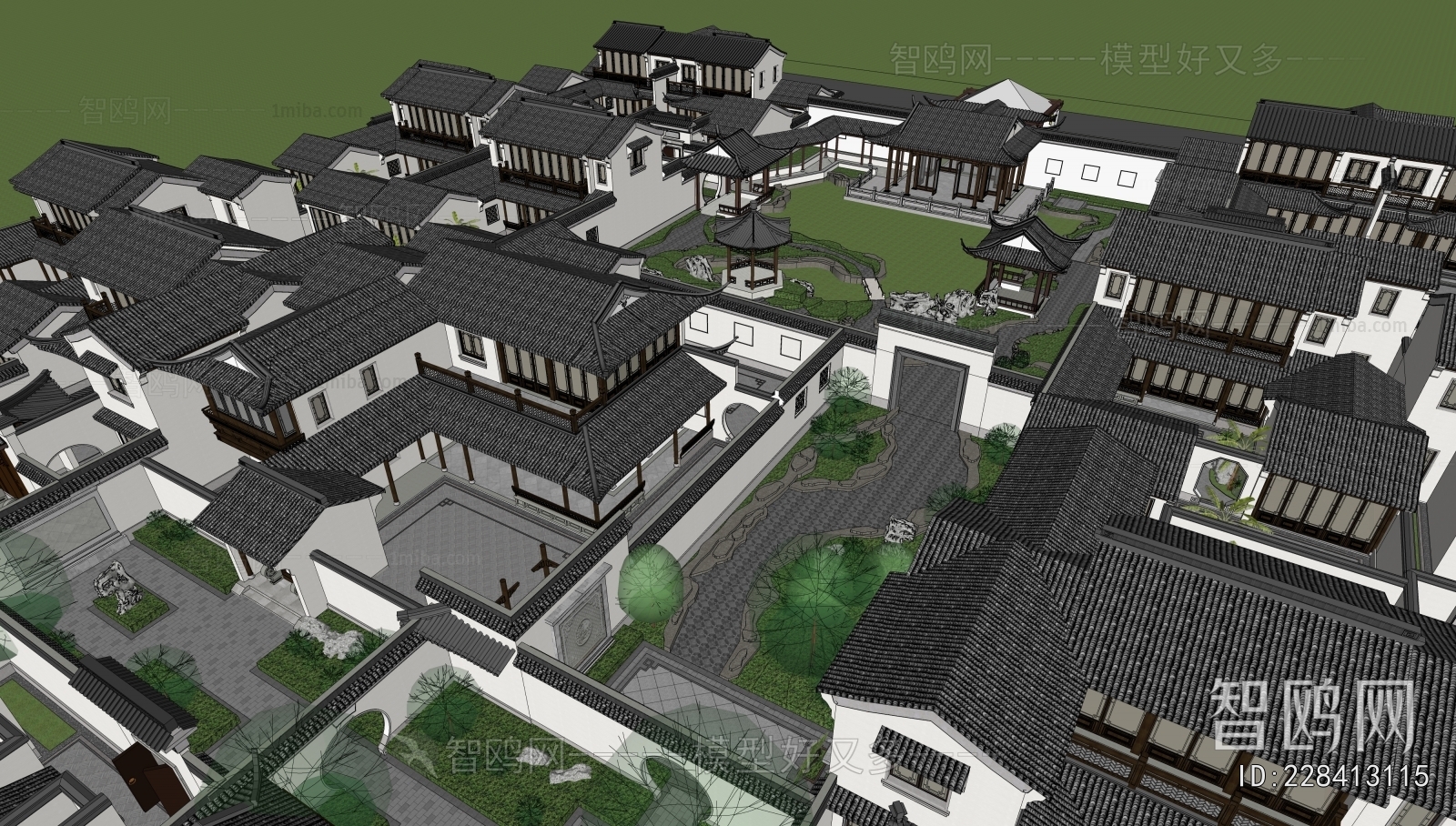 Chinese Style Architectural Bird's-eye View Planning