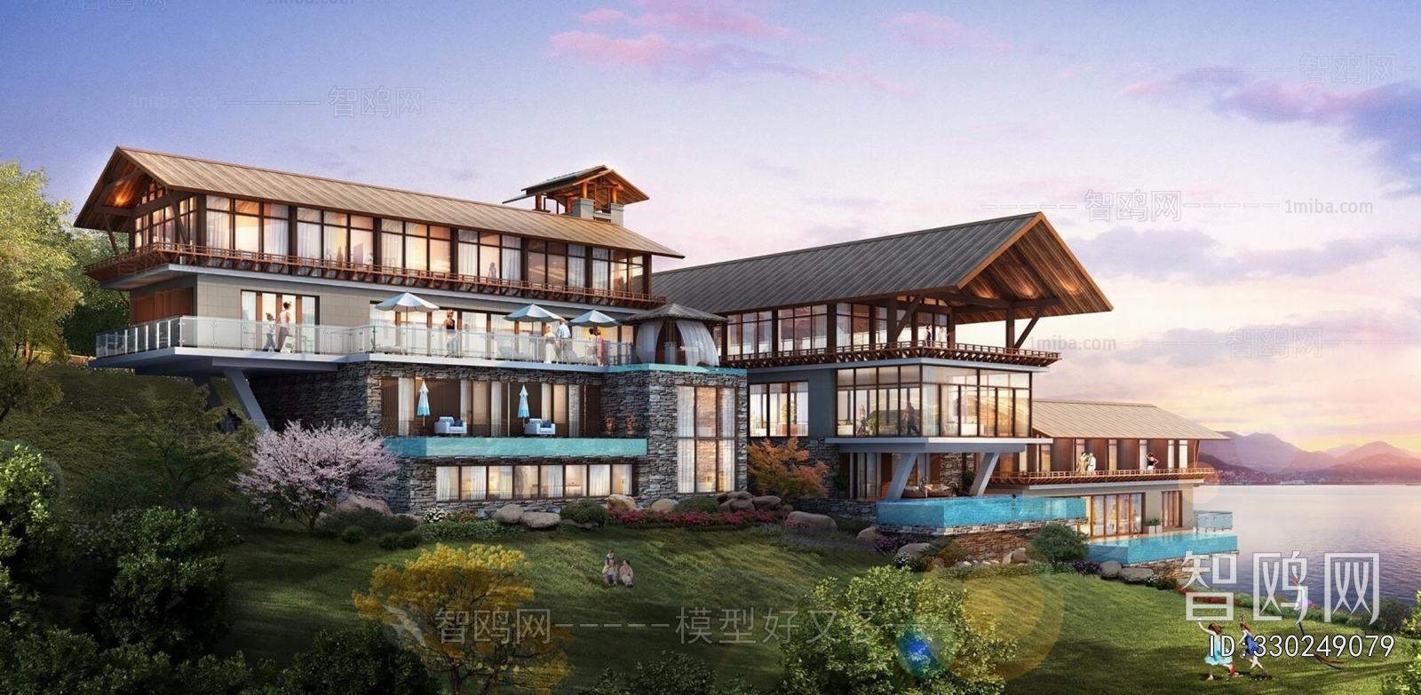 New Chinese Style Appearance Of Commercial Building