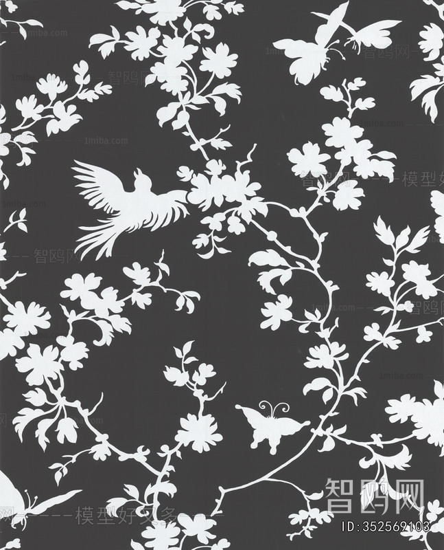 Animal And Plant Pattern Wallpaper