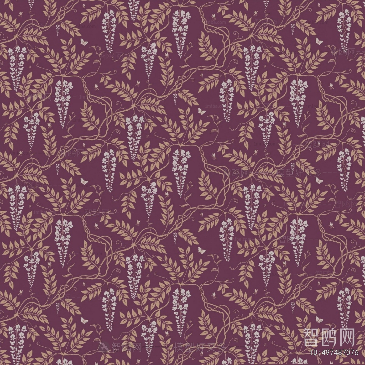 Animal And Plant Pattern Wallpaper