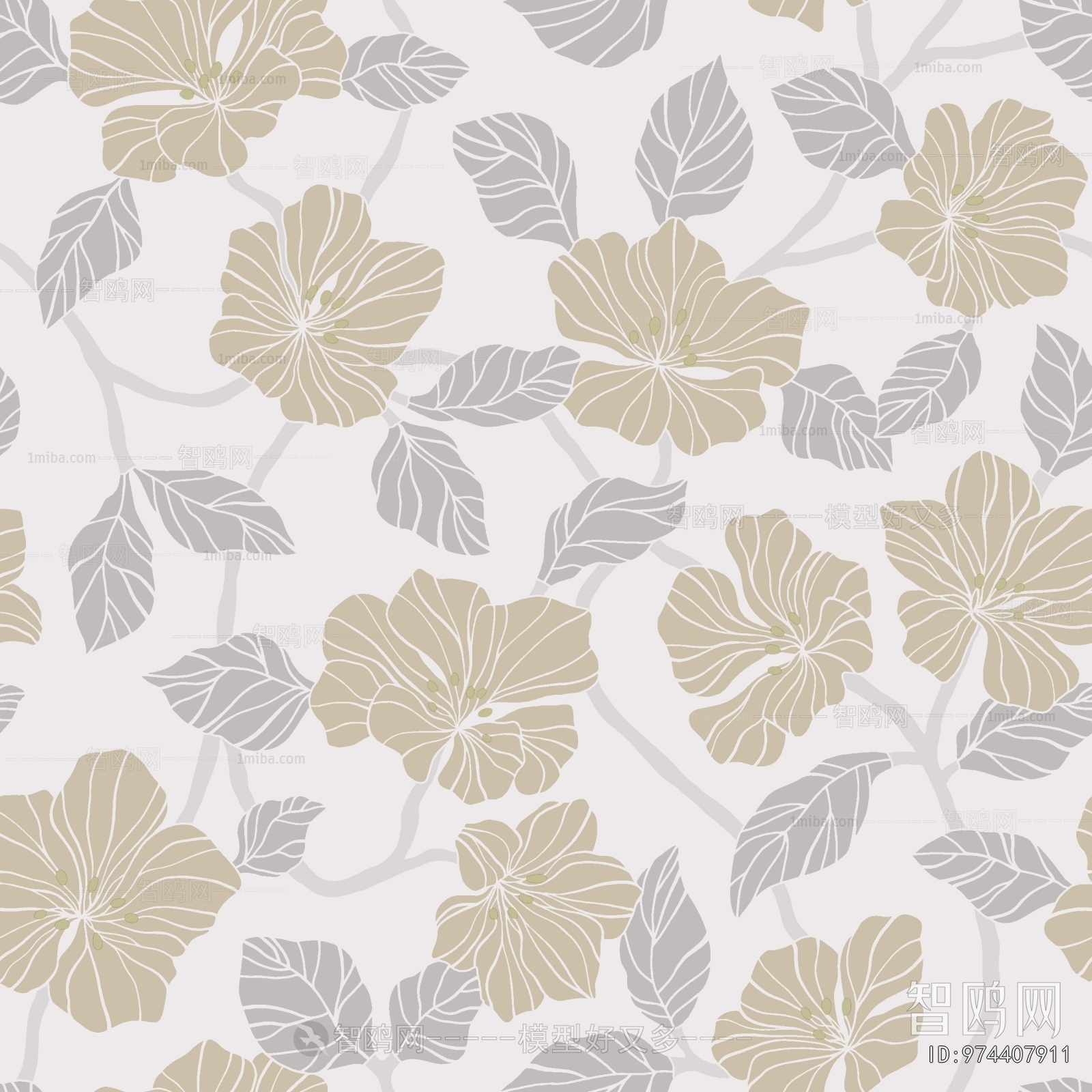 Animal And Plant Pattern Wallpaper