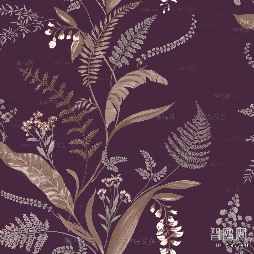 Animal And Plant Pattern Wallpaper