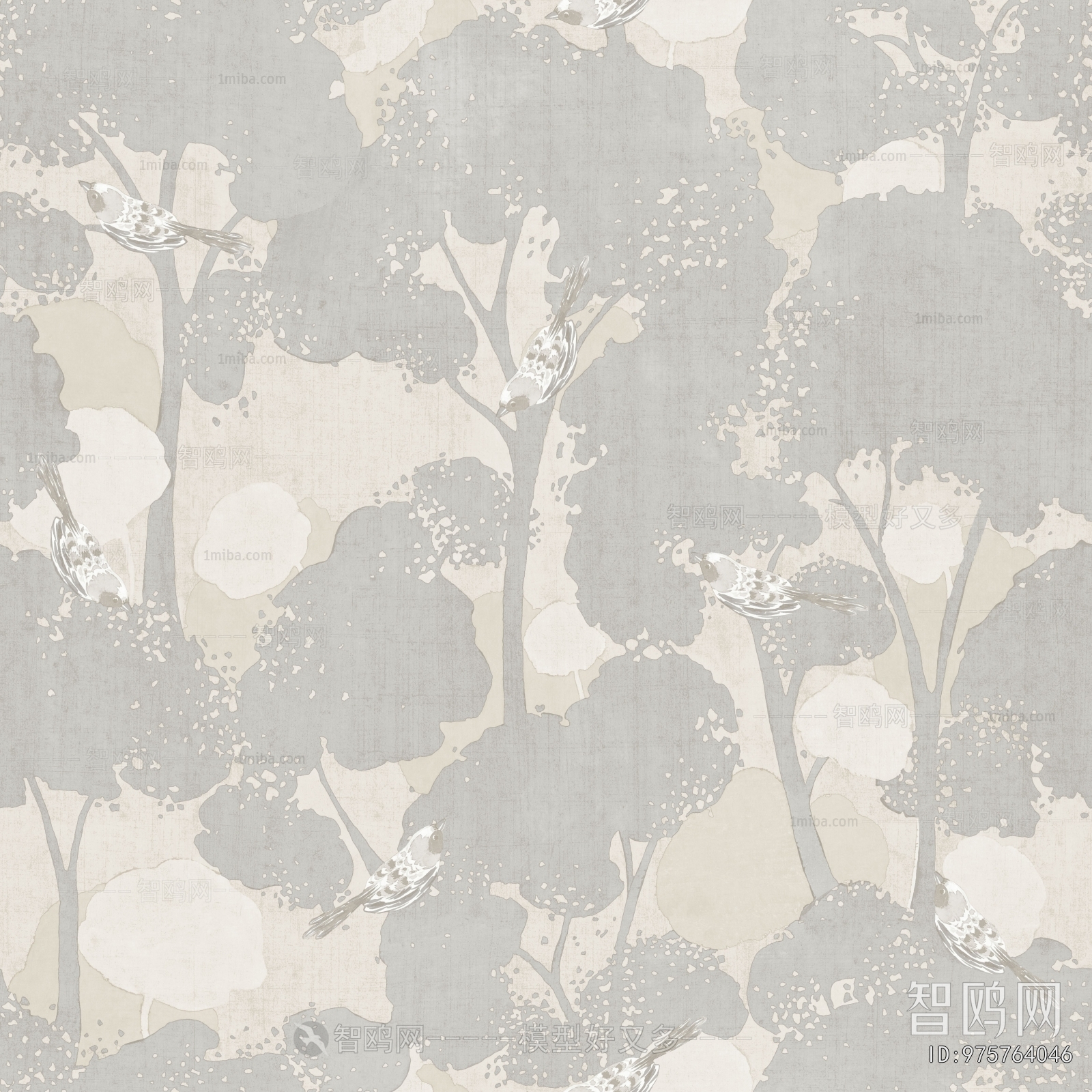 Animal And Plant Pattern Wallpaper