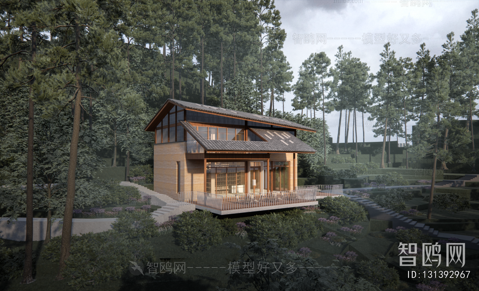 New Chinese Style Appearance Of Commercial Building