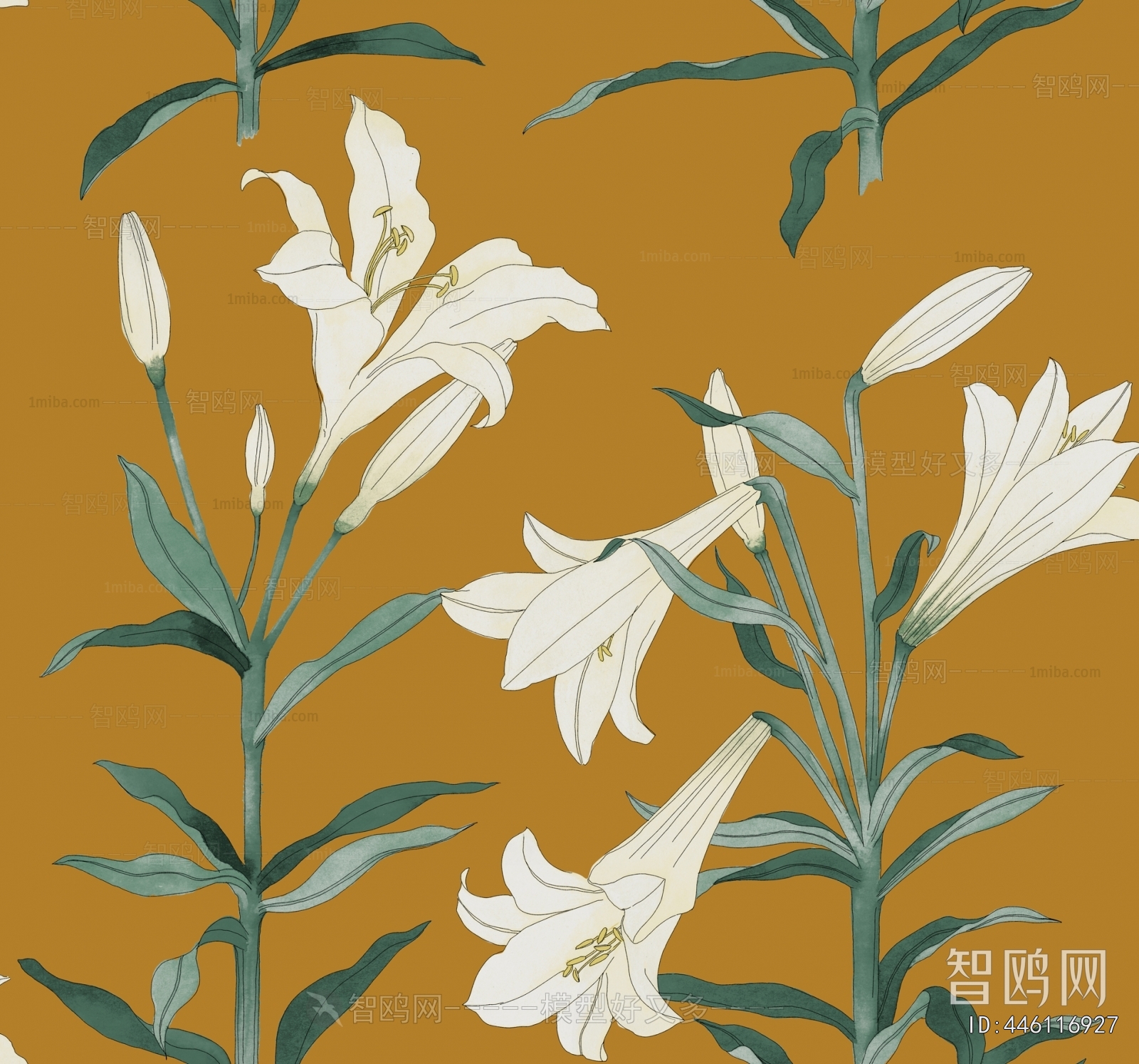 Animal And Plant Pattern Wallpaper