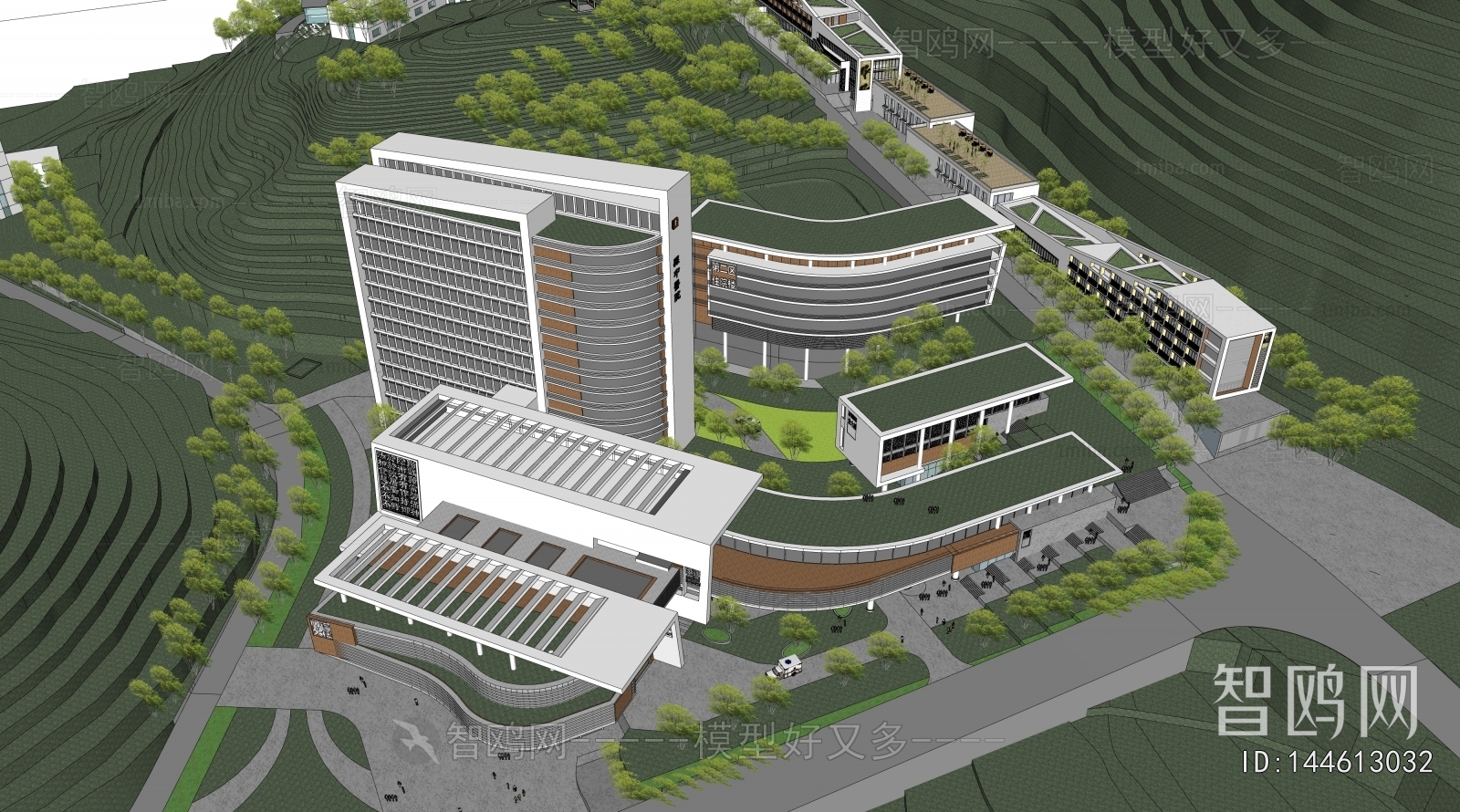 Modern Architectural Bird's-eye View Planning