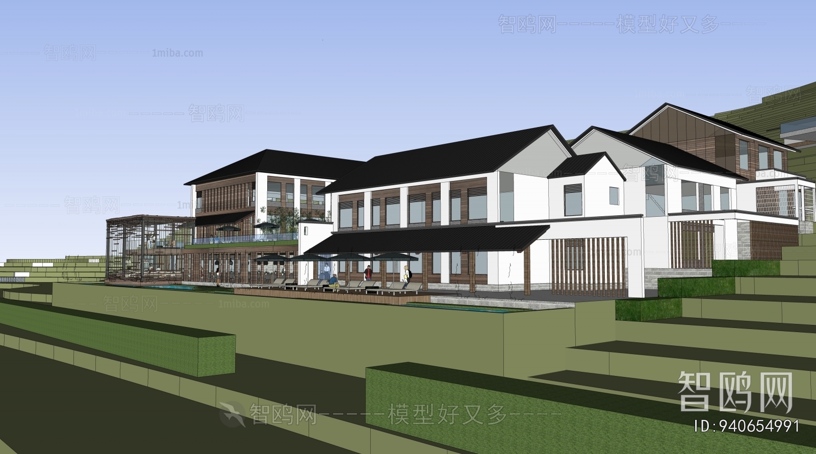 New Chinese Style Appearance Of Commercial Building