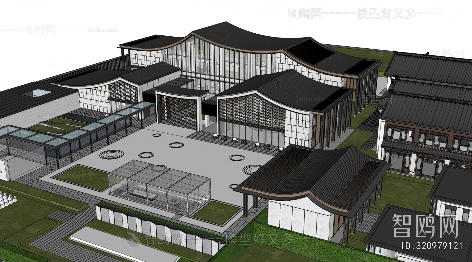 New Chinese Style Architecture Of Artistic Style