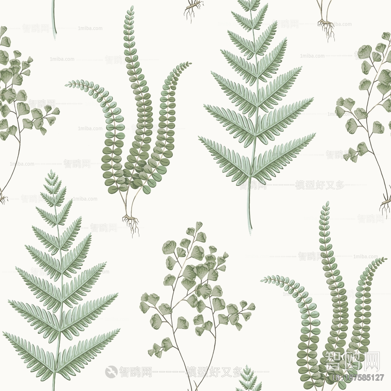 Animal And Plant Pattern Wallpaper