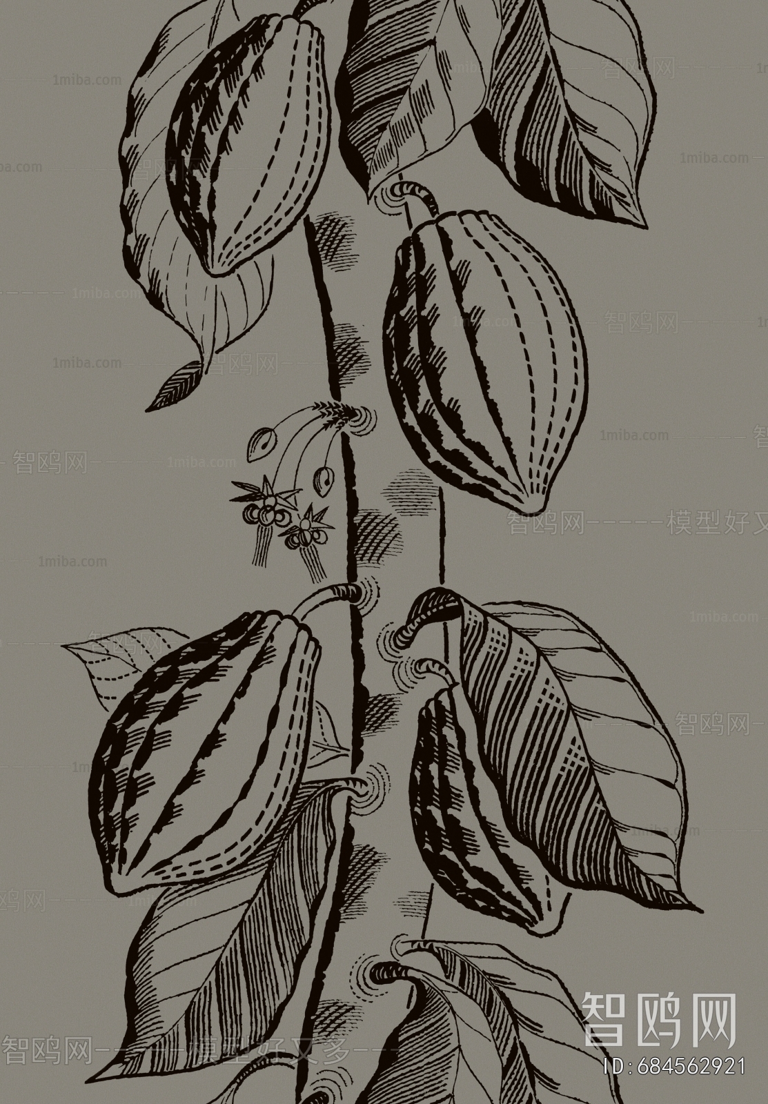 Animal And Plant Pattern Wallpaper