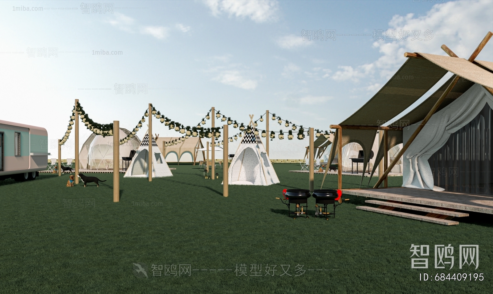 Modern Park Landscape