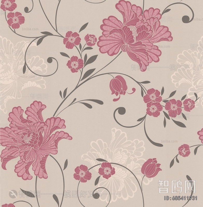 Animal And Plant Pattern Wallpaper