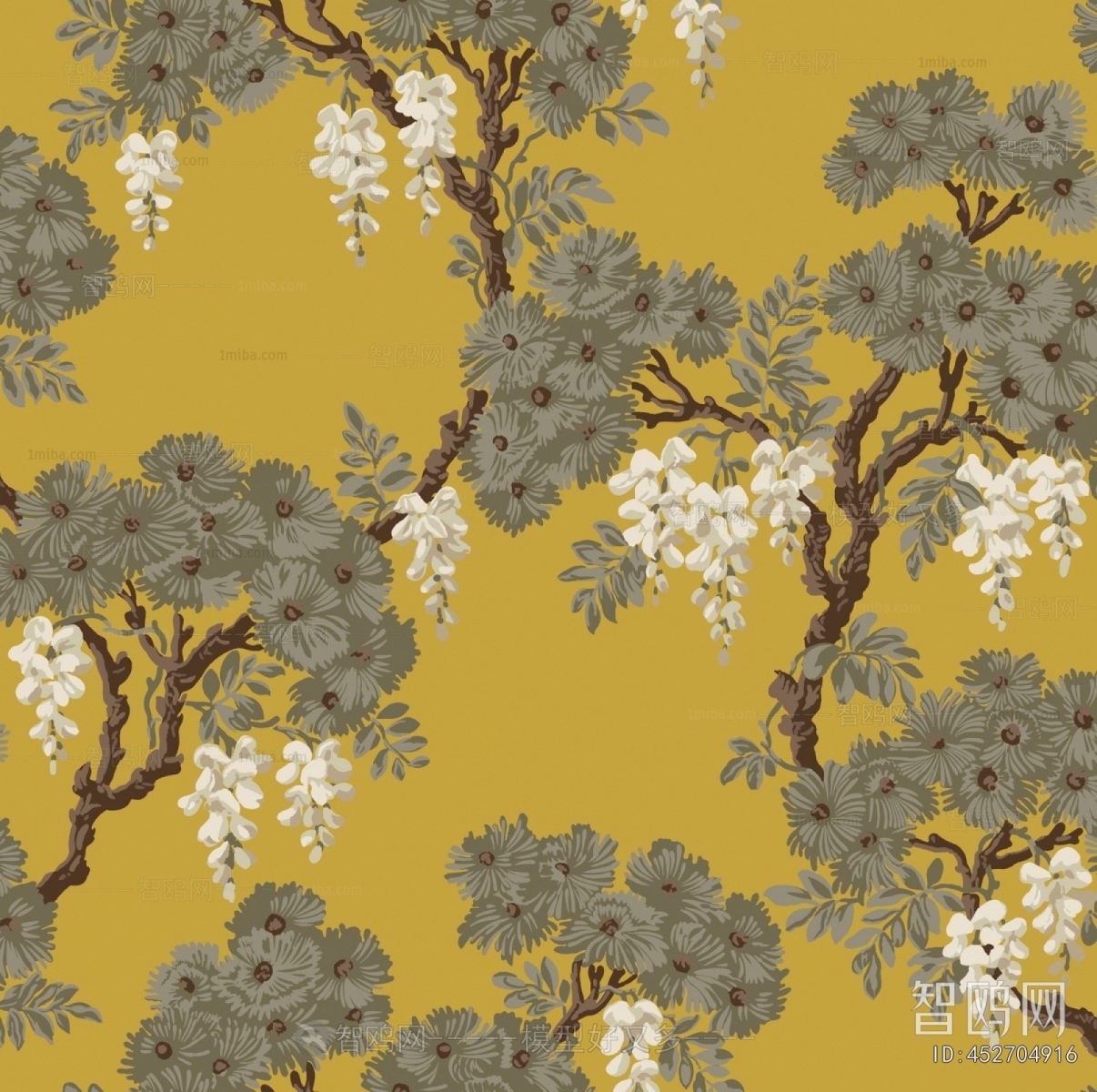 Animal And Plant Pattern Wallpaper