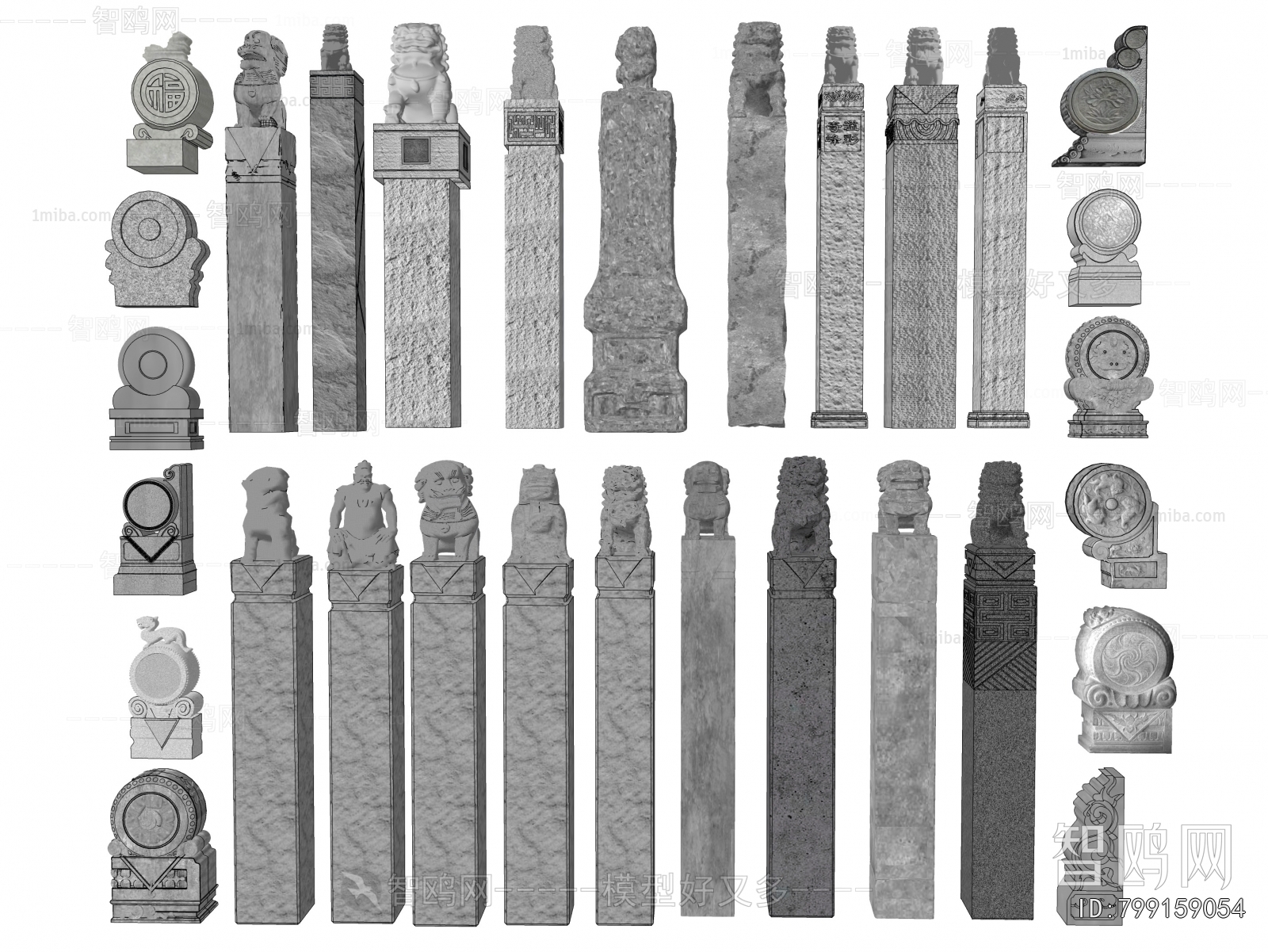 Chinese Style Column