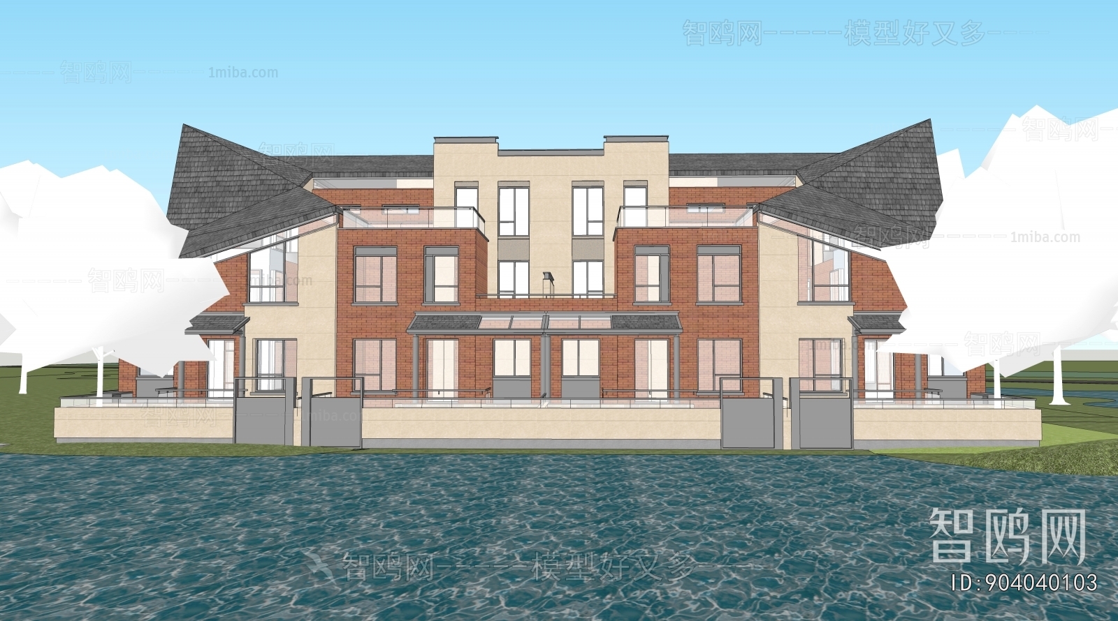 New Chinese Style Appearance Of Commercial Building