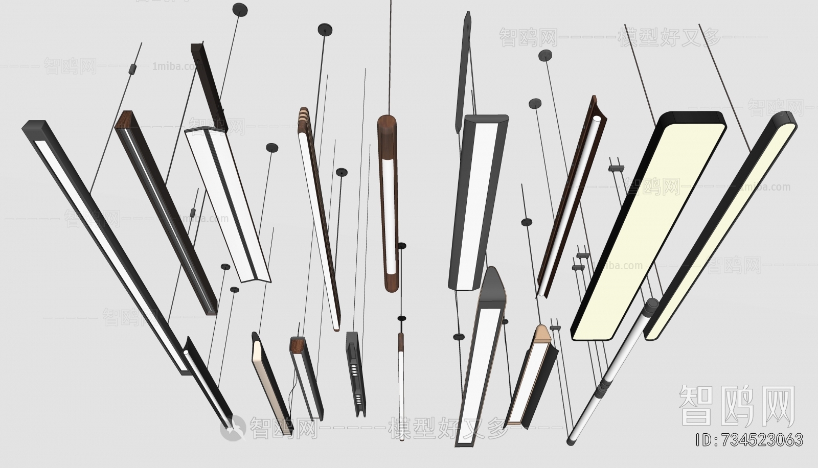 Modern Long Chandelier