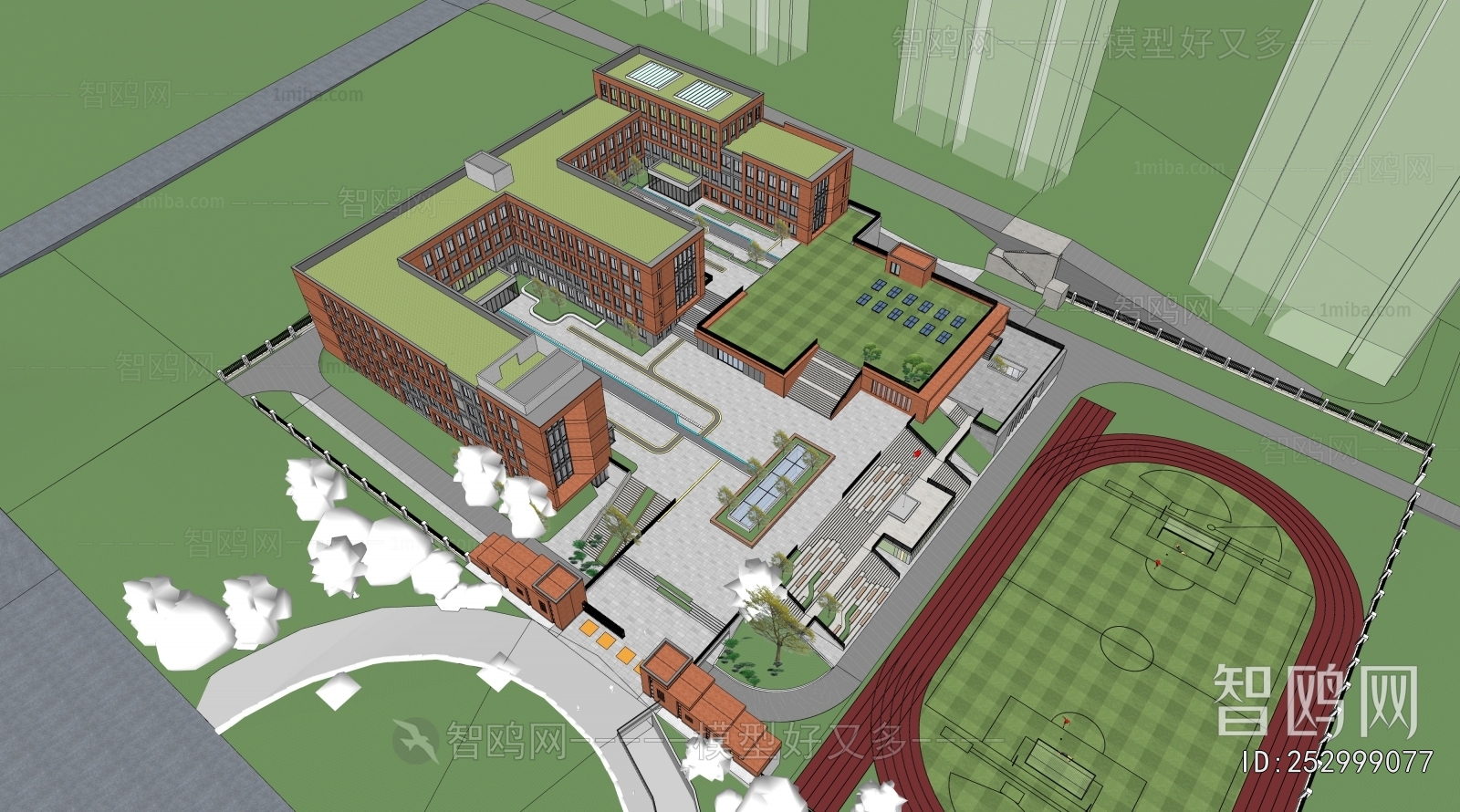 Modern Architectural Bird's-eye View Planning