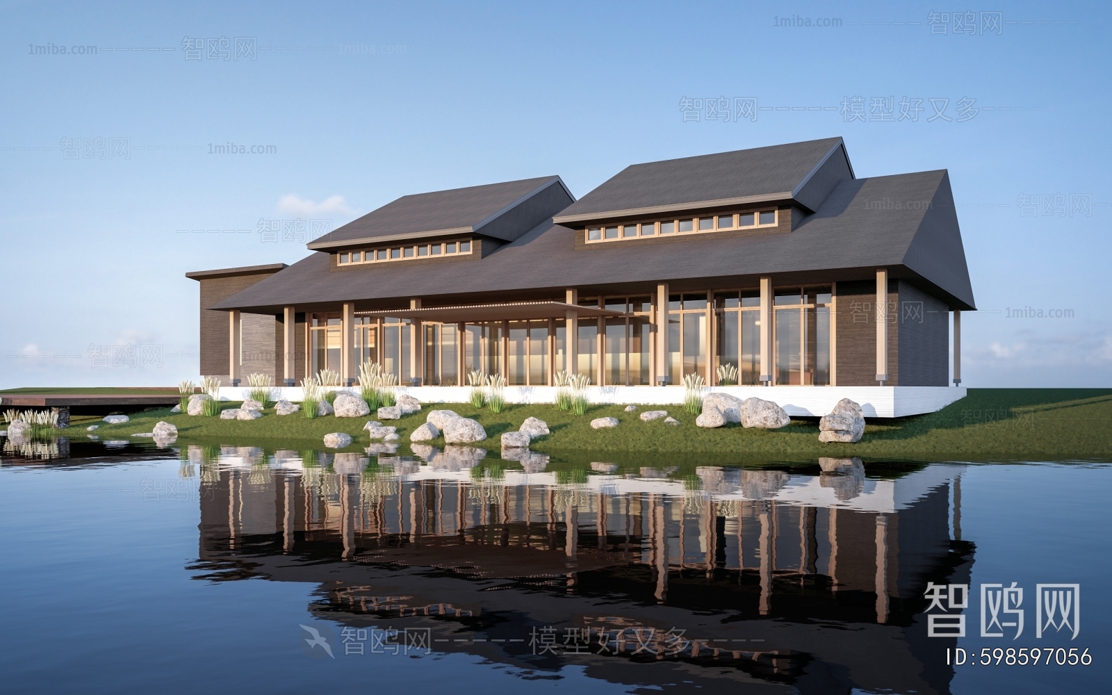 New Chinese Style Appearance Of Commercial Building